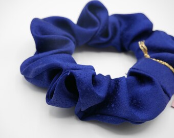 Kimono silk scrunchies in shiny royal blue / Kimono silk hair accessories in shiny royal blue / silk hair accessories / silk scrunchies