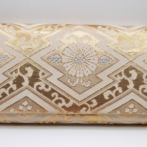 1970s Vintage Japanese silk bag in champagne gold