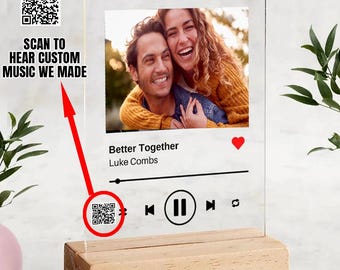 Personalized Photo Song Plaque – Custom Acrylic Music Gift