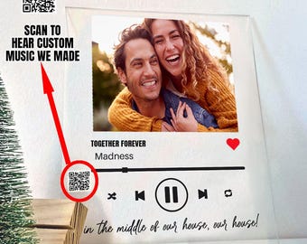 Custom Song Plaque with Photo: Personalized Acrylic Music Gift