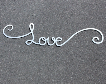 Love Metal Wall Art | Metal Word | Cursive Metal Sign | Love Sign | Home Decor | Wedding Gift | Anniversary Gift | Metal Love Sign