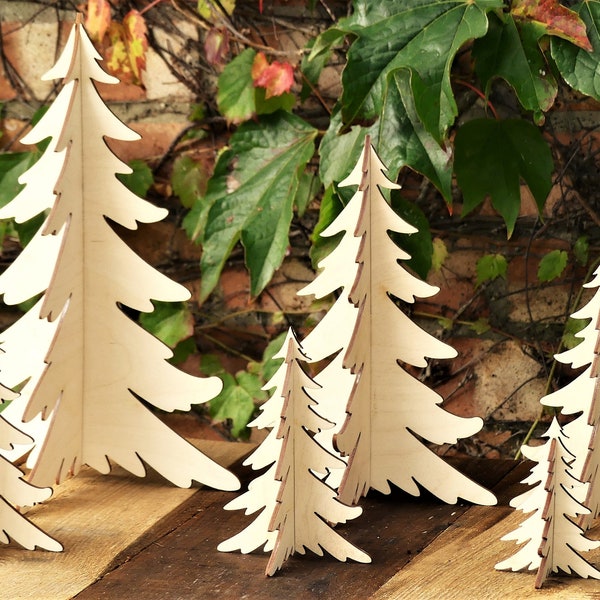 Trio of wooden Christmas trees - Christmas Tree - Wooden Tree - Nordic Tree - Nordic Christmas Tree - Natural Christmas Decoration