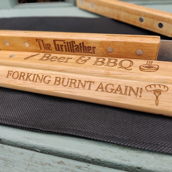 Personalised BBQ Tools, Birthday Gift Idea, Gift For Dad, BBQ Gift, Best Man Gift Idea, Retirement Gift, Garden Gift, Braai gift idea