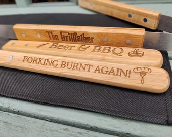 Personalised BBQ Tools, Birthday Gift Idea, Gift For Dad, BBQ Gift, Best Man Gift Idea, Retirement Gift, Garden Gift, Braai gift idea
