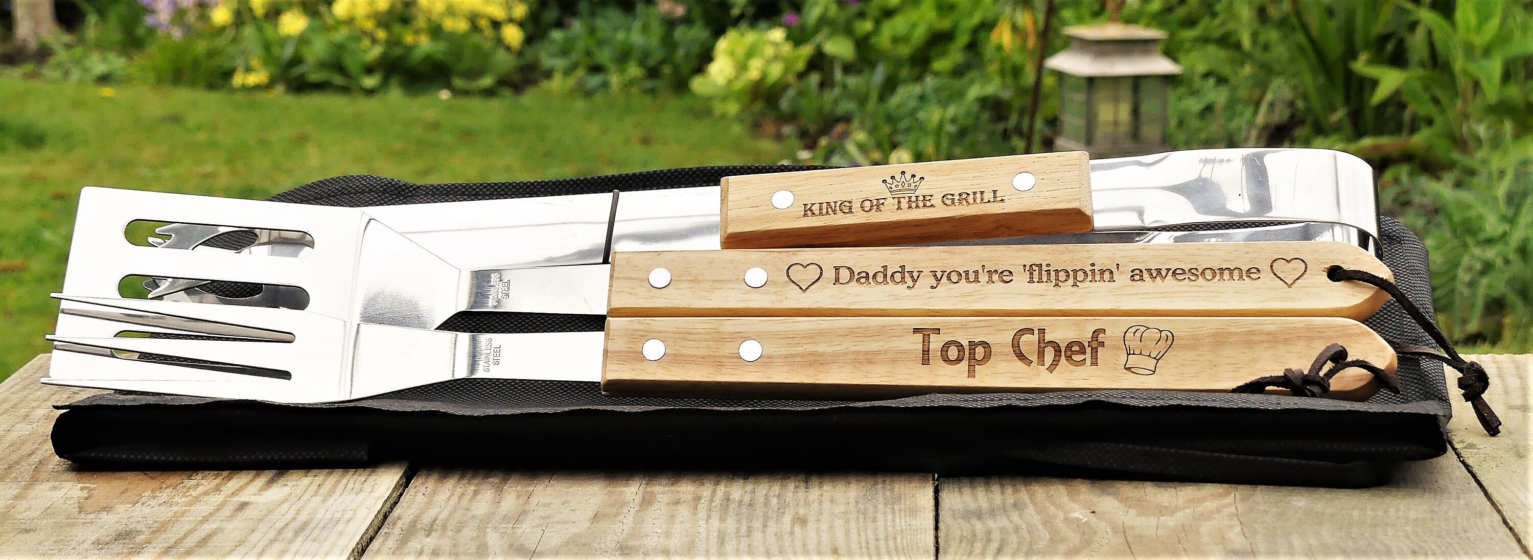 Personalised BBQ Tools Wedding Birthday Gift Laser Etsy