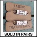 Trainer Tags - Couch to 5k - Marathon training - Gift for runner - Personalised metal shoe tags - London Marathon - Parkrun - Skyline product logo