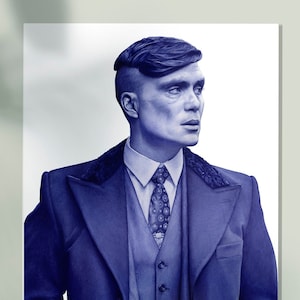 Thomas Shelby - Peaky Blinders - Ilustração de caneta esferográfica de Tommy Shelby