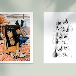Mia Wallace - Pulp Fiction illustrations - Quentin Tarantino