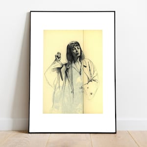 Mia Wallace - Pulp Fiction Movie Poster Illustration - Quentin Tarantino - Uma Thurman