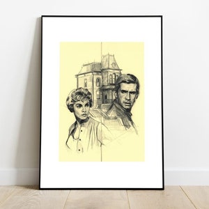 Psycho illustration poster - Alfred Hitchcock
