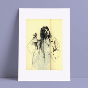 Mia Wallace - Pulp Fiction Movie Poster Illustration - Quentin Tarantino - Uma Thurman