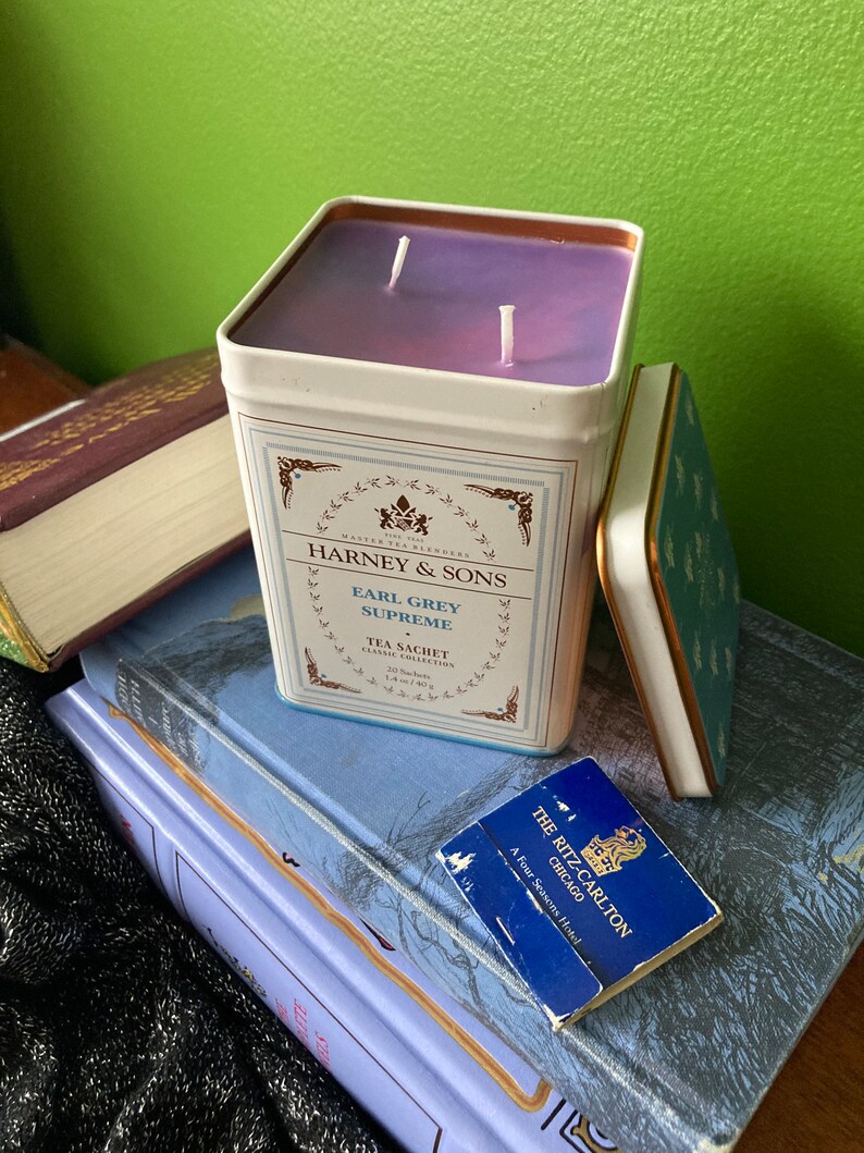 Tea Tin Candle Earl Grey & Lavender Etsy