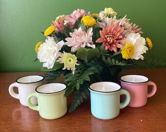 Tiny Teacup Candles - Set of 4 Springtime