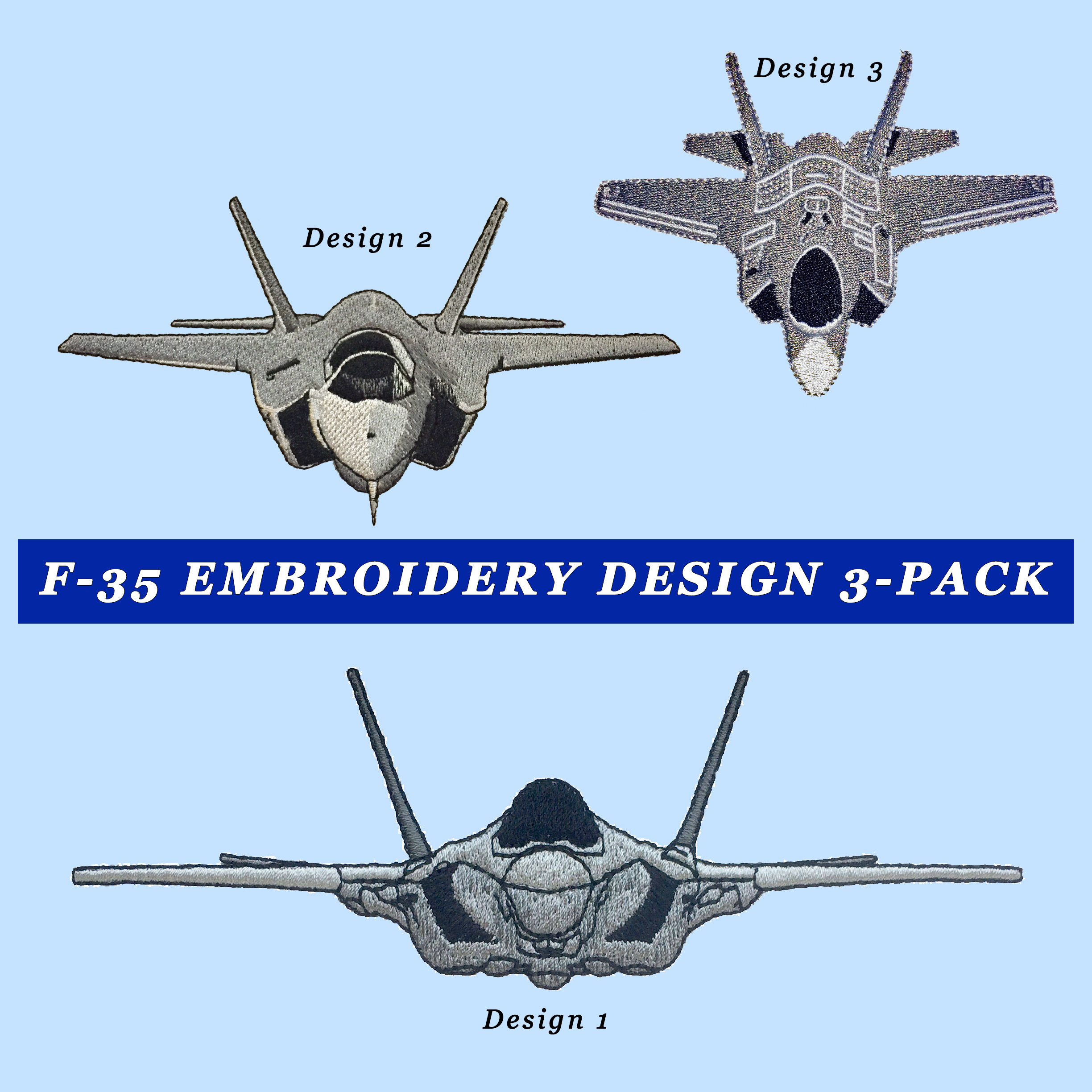F35 fighter jet airplane embroidery design 3pack  etsy F35 fighter jet airplane embroidery design 3pack  etsy