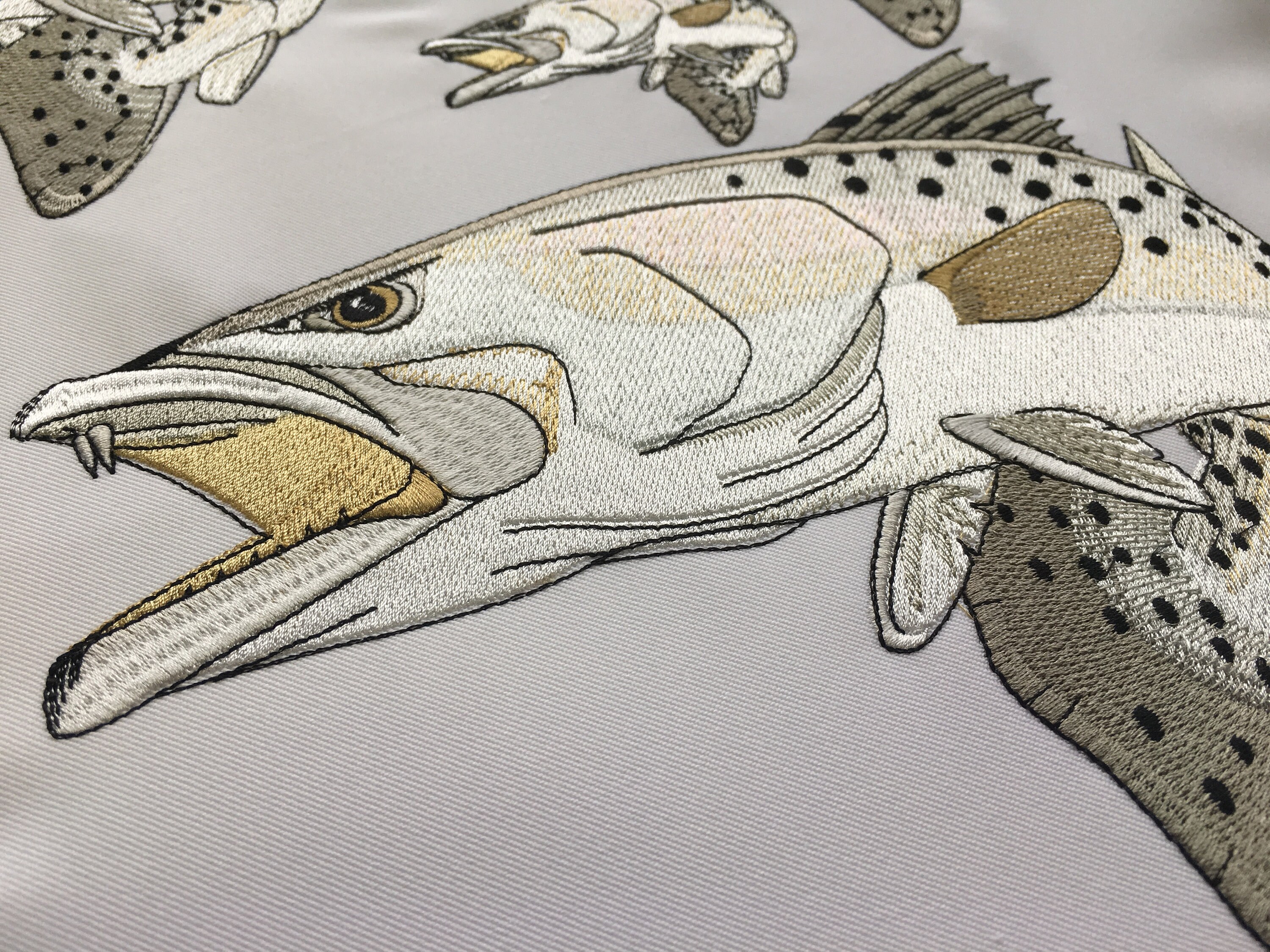 Speckled Trout Embroidery Design Etsy