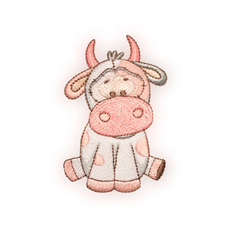 Cute Cow Embroidery Design Etsy