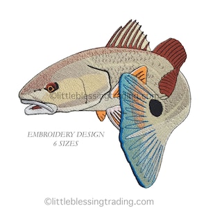 Redfish / Red Drum Embroidery Design