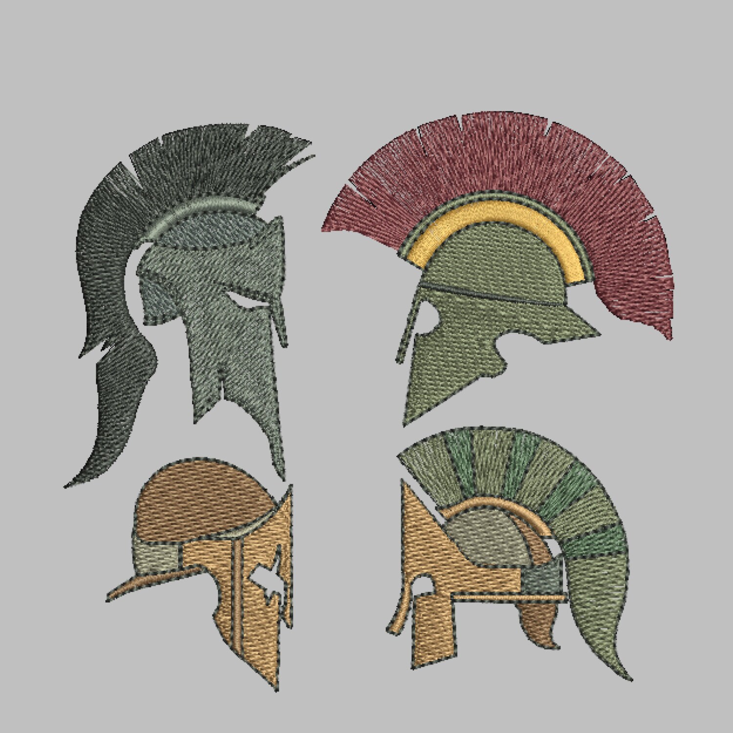 Spartan Helmet Embroidery Designs Etsy