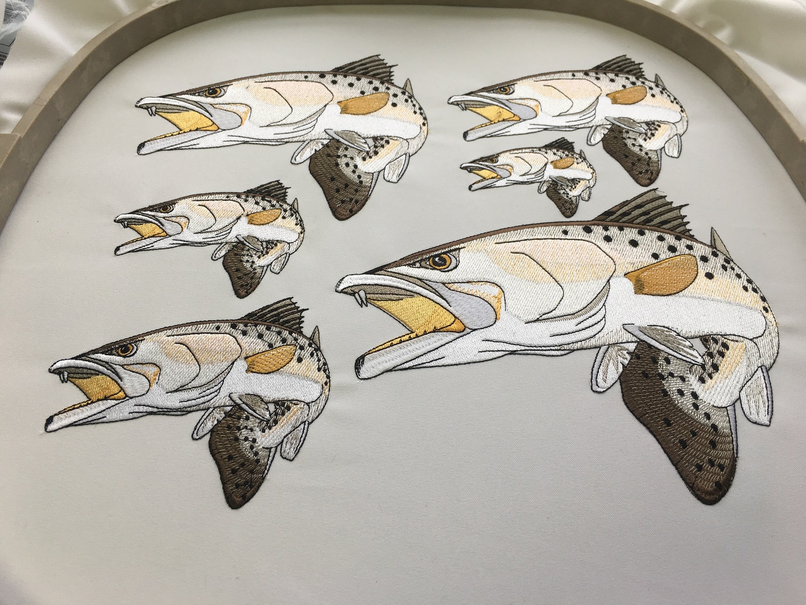 Speckled Trout Embroidery Design Etsy