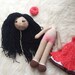 Crochet Doll in Red Dress Amigurumi Pattern - Etsy