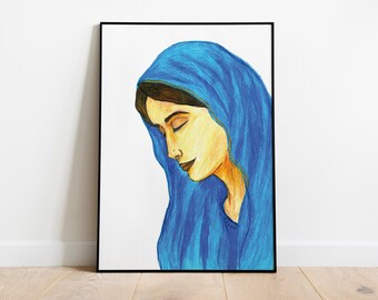 printable wall art Religious christian st Mary