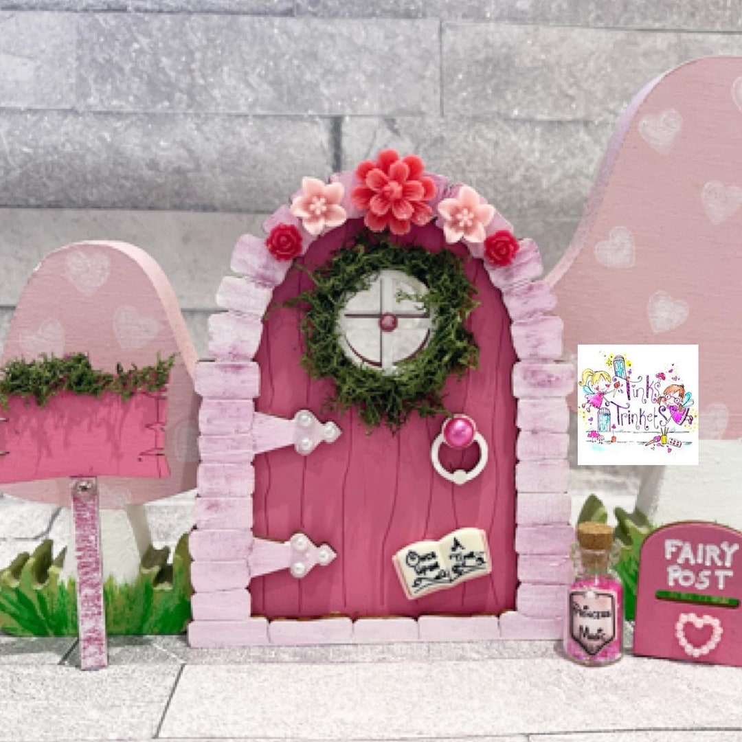 Magical Wooden Fairy Door Pink Princess - Etsy