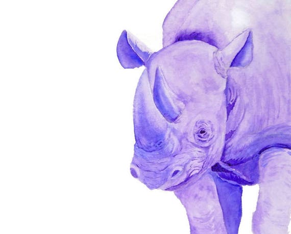 Rhino Print Rhino Watercolor print African Decor Gift Her African Gift Rhino Art Print Rhino Gift Idea Safari Animals African Art