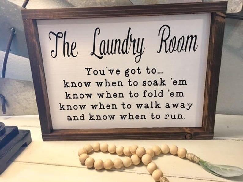 Signo de la lavandería decoración de la lavandería | Etsy