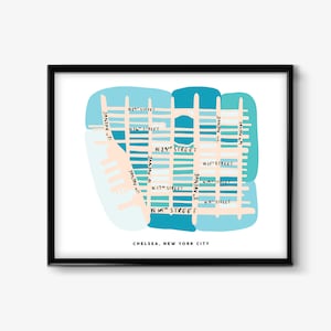 Chelsea, New York City Map Wall Art Print