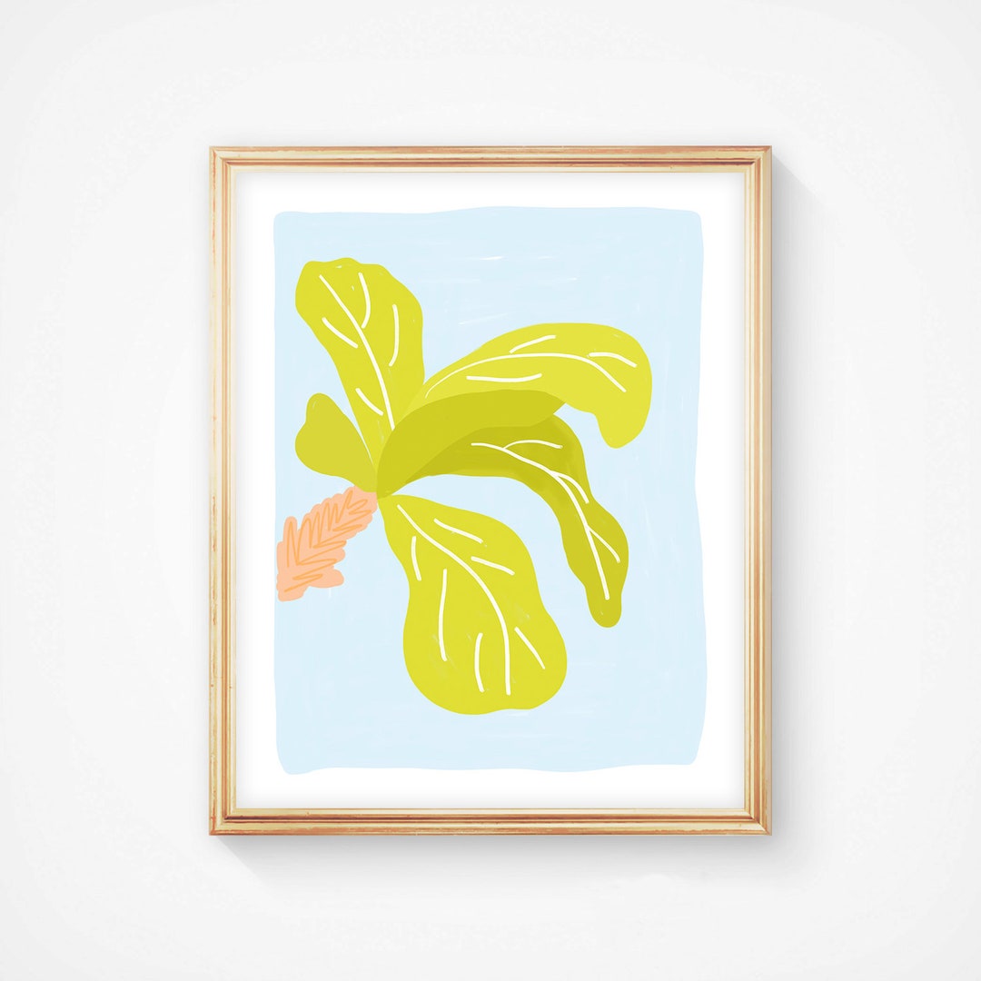 Fiddle Leaf Fig Art Print, Plant Art Print, Botanical Art Print, Fiddle