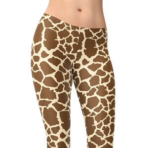 Giraffe skin leggings, animal print leggings, giraffe leggings, printed leggings, workout leggings, yoga pants, capri leggings, yoga shorts