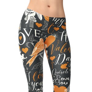 Valentine Hearts Leggings Valentine s Day Leggings Printed Leggings Plus Size Leggings Yoga Pants Workout Leggings Yoga Gym Capris Etsy Ireland