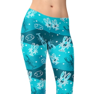 Cancer Zodiac Capri Leggings: Astrological Yoga Pants