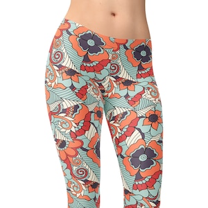Floral mandala printed leggings for women, yoga pants, workout leggings, yoga clothing, capri leggings, yoga shorts