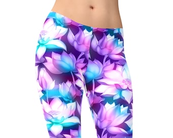 Pink Lotus Leggings - Etsy