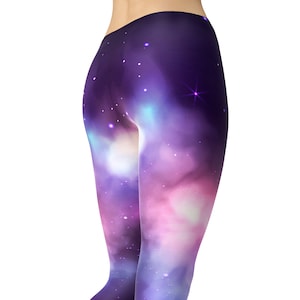 Galaxy Space Leggings, Night Sky Leggings, Workout Leggings, Printed Leggings, Leggings for Women, Yoga Pants, Yoga Capris, Yoga Shorts