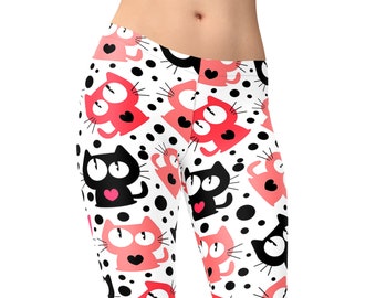 Cat Leggings For Women, Crazy Cat Lady Cat Tights, Great For Yoga Pants, Yoga Wear, Sports Leggings, Workout Leggings or Printed Leggings