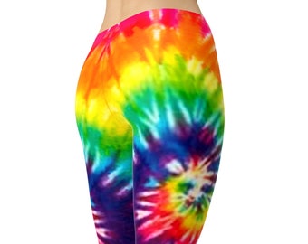 Tie Dye Leggings, Hippie Leggings, Colorful Rainbow Yoga Pants, Christmas Gifts Outfit, Printed Leggings, Workout Leggings, Tie Dye Tights