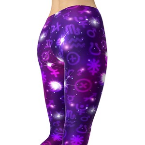 Zodiac Yoga Leggings: Celestial Stars, Astronomy Print