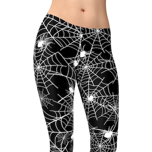 Spider Web Leggings: Halloween Costume Workout Tights