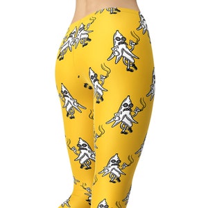 Young Thug Banana Print Leggings: Funny Yellow Yoga Pants