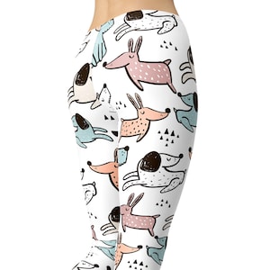 Dog Leggings for Women, Women&#39;s Dog Pants, Colorful Leggings, Printed Leggings, Yoga Pants, Yoga Leggings, Capri Leggings, Workout Leggings