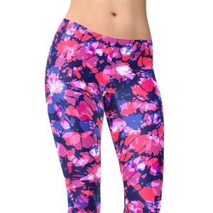 Hot Pink Tie Dye Leggings: Boho Workout Pants
