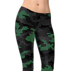 Dots Camo Leggings: Pixelated Print Yoga Pants