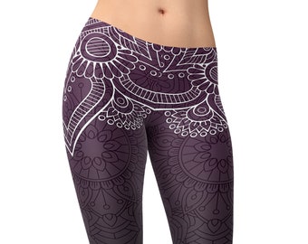 Mandala Leggings for Women, High Waist Leggings for Women, Workout Leggings, Yoga Pants, Workout Leggings, Printed Leggings, Active Wear