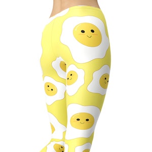Eggs Print Women&#39;s Leggings: High Waist Yoga Pants