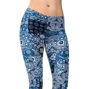 Patchwork Leggings, Bandana leggings, Unique Leggings, High Waist Leggings, Capri, Yoga Pants, Workout Leggings, Active wear