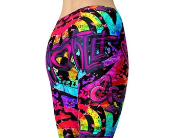 Graffiti leggings - Etsy Nederland