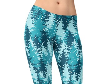 Forest Leggings, Natural Leggings, Nature Inspired Yoga Clothing, Forest Print, Leggings for Women, Printed Leggings, Workout Leggings