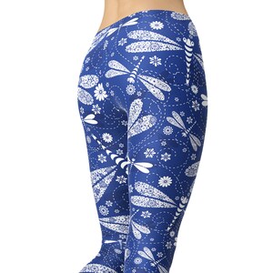 Dragonfly Print Leggings: Women&#39;s Yoga, Workout Capris